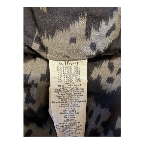 Wilfred | Aritiza Black Marquis Quilted Military Style Jacket - Size Small - Picture 8 of 12